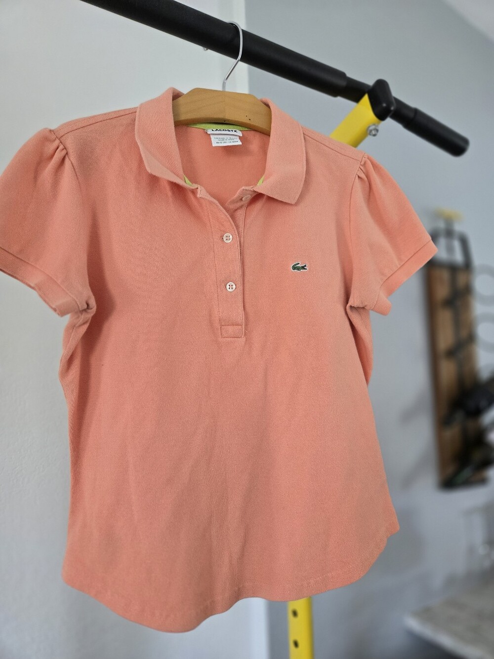 Lacoste Peach Short Sleeve Girls' Polo Shirt